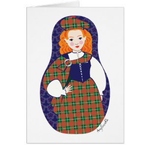 Scotswoman Matryoshka-Karte