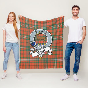 Scott Ancient Clan Abzeichen Tartan Kariert Fleecedecke