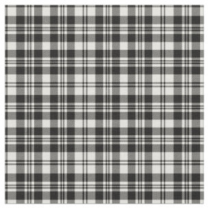 Scott Black & White Modern Tartan Stoff