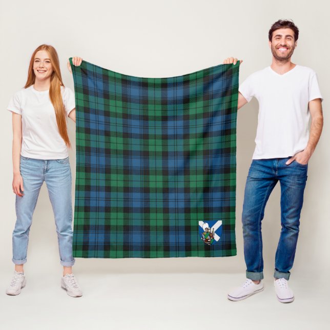 Scott Blackwatch Ancient Tartan Kariert Fleecedecke (Beispiel)