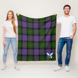 Scott Blair Modern Tartan Kariert Fleecedecke