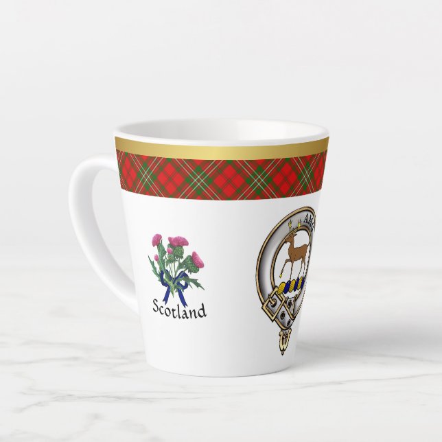Scott Clan Abzeichen Tartan & Motto Milchtasse (Linke Ecke)