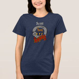 Scott Clan Abzeichen & Tartan T - Shirt