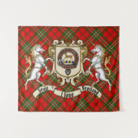Scott Clan Abzeichen & Unicorns w/Tartan