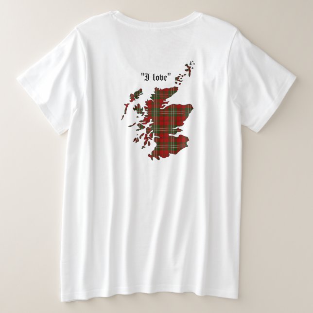 Scott Clan Abzeichen Women's Große Größe T-Shirt (Design Rückseite)