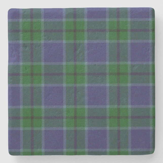 Scott Clan Tartan Kariert Stone Untersetzer (Vorderseite)