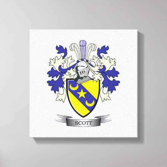 Scott Familienwappen Coat of Arms Leinwanddruck (Vorderseite)