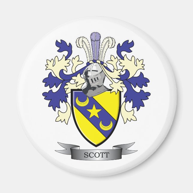Scott Familienwappen Coat of Arms Magnet (Vorne)