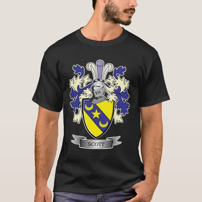 Scott-Familienwappen-Wappen T-Shirt (Vorderseite)