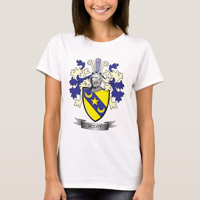 Scott-Familienwappen-Wappen T-Shirt (Vorderseite)