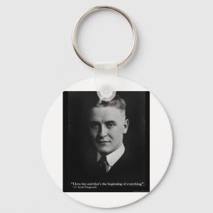 Scott Fitzgerald "Liebe/Anfang" Zitate Geschenke E Schlüsselanhänger