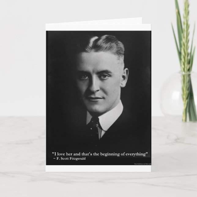 Scott Fitzgerald "Liebe/Beginning" Kostenvoranschl Karte (Vorderseite)