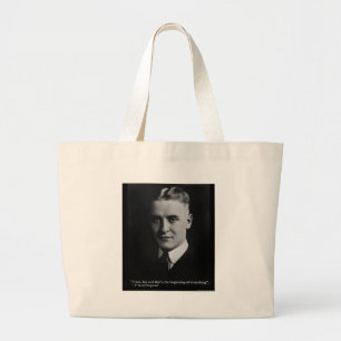 Scott Fitzgerald "Liebe/Beginning" Zitatgeschenke  Jumbo Stoffbeutel