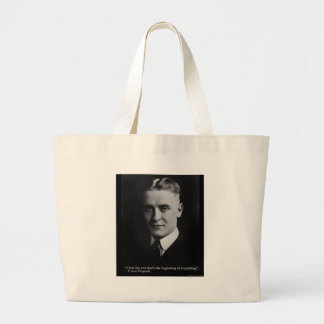 Scott Fitzgerald "Liebe/Beginning" Zitatgeschenke Jumbo Stoffbeutel