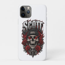 Scott Gothic Schädel personalisierter Namensentwur