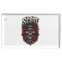 Scott Gothic Schädel personalisiertes Namensdesign