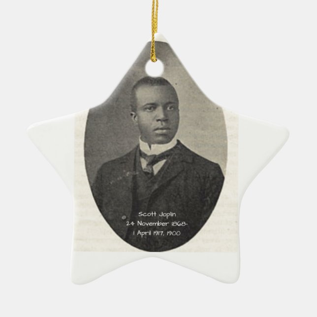 Scott Joplin Keramik Ornament (Vorne)