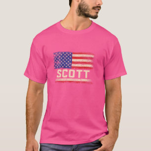 Scott Nachname Shirt Scott Name American Flag