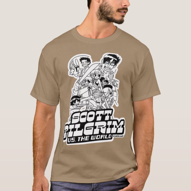 Scott Pilgrim and white characters Birthday party  T-Shirt (Vorderseite)