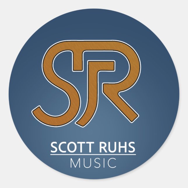 Scott Ruhs Logo Runder Aufkleber (Vorderseite)