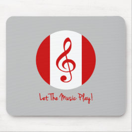 Scott Ruhs Logo und Lass The Music Play! Mousepad