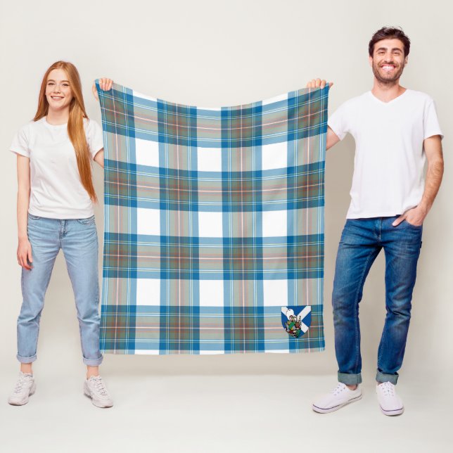 Scott Stewart Muted Blue Tartan Kariert Fleecedecke (Beispiel)