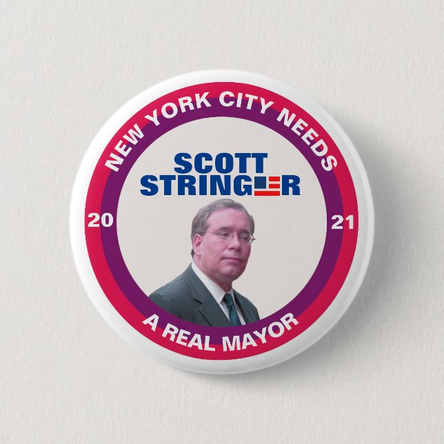Scott Stringer für NYC Mayor 2021 Button (Vorderseite)