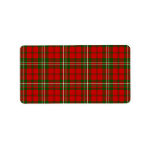 Scott Tartan Rot kariert Adressaufkleber