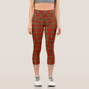 Scott Tartan Rot kariert Capri Leggings