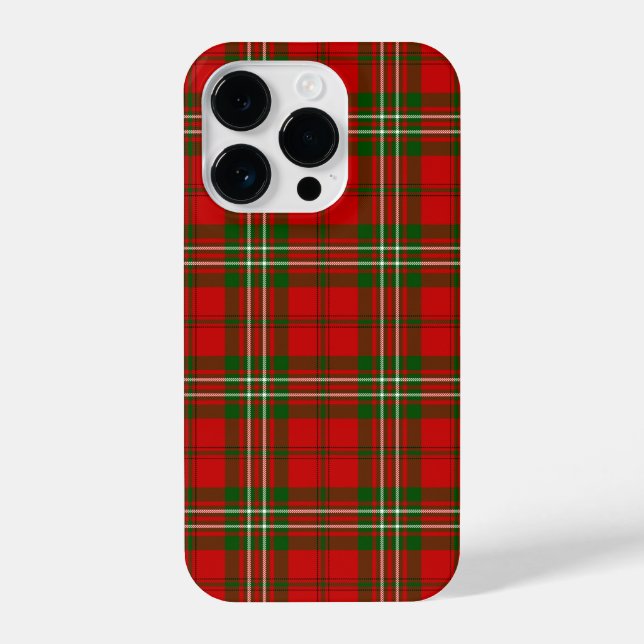 Scott Tartan Rot kariert iPhone Hülle (Rückseite)