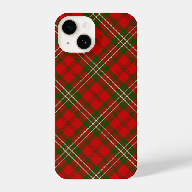 Scott Tartan Rot kariert iPhone Hülle (Rückseite)