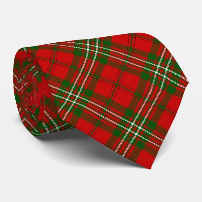 Scott Tartan Rot kariert Krawatte (Gerollt)