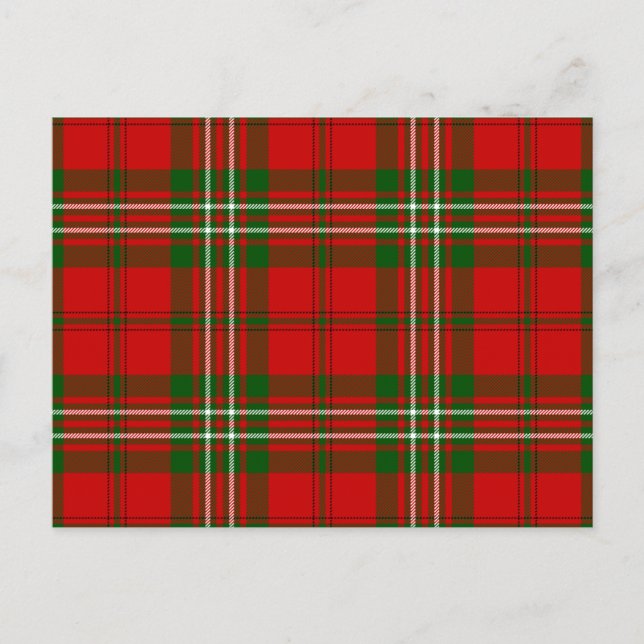 Scott Tartan Rot kariert Postkarte (Vorderseite)