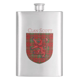 Scott Tartan Scottish Kariert Lion Rampant Flachmann