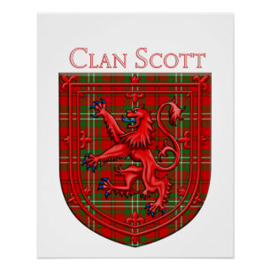 Scott Tartan Scottish Kariert Lion Rampant Poster