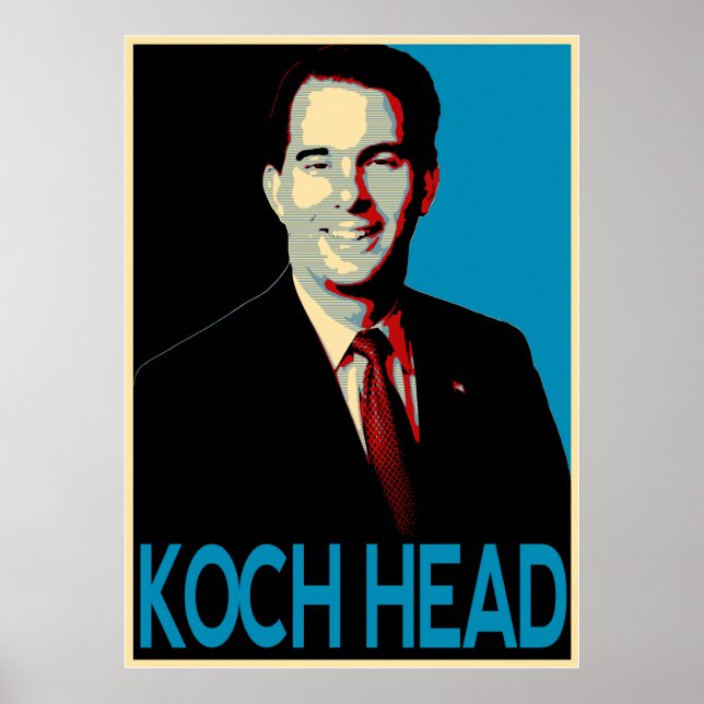 Scott Walker — Koch Head Poster (Vorne)