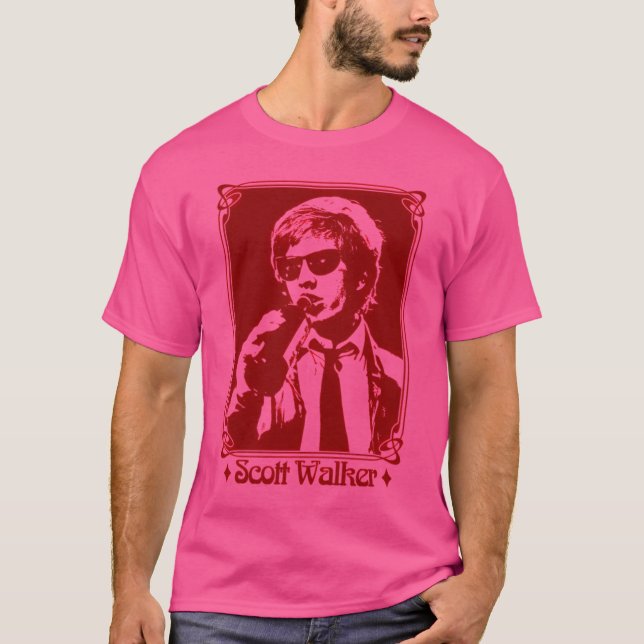 Scott Walker Retro-Lüfterdesign T-Shirt (Vorderseite)