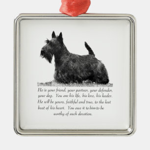 Scottie-Andenken-Ornament - MÄNNLICH Ornament Aus Metall