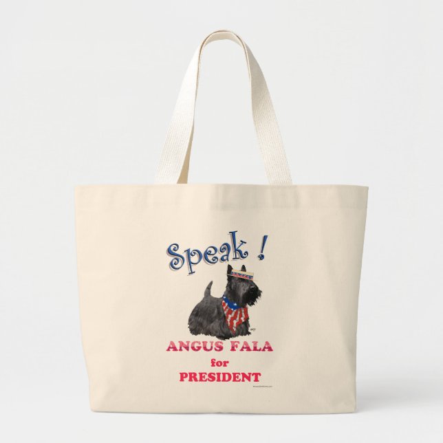 Scottie Angus Fala für Präsident Jumbo Stoffbeutel (Vorne)