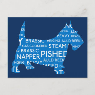 scottie Auld Reekie schottischer Slang.png Postkar Postkarte
