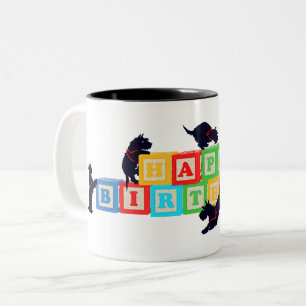 Scottie Birthday Blocks Tasse