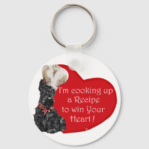 Scottie Chef  Valentinstag Schlüsselanhänger