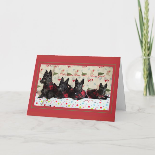 Scottie Christmas Crew Feiertagskarte (Vorderseite)