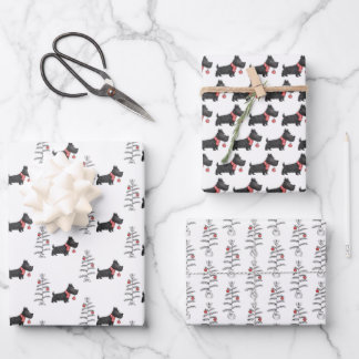 Scottie Christmas Geschenkpapier Set