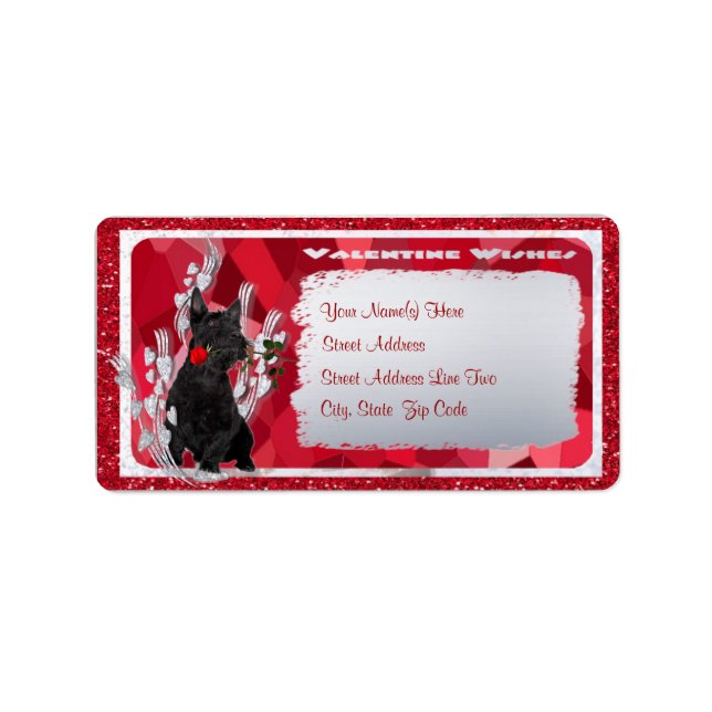 Scottie Customizable Return Address Label Adressaufkleber (Vorne)