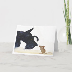 Scottie Dog and Mouse Karte