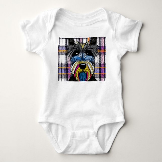 Scottie Dog Baby Strampler (Vorderseite)
