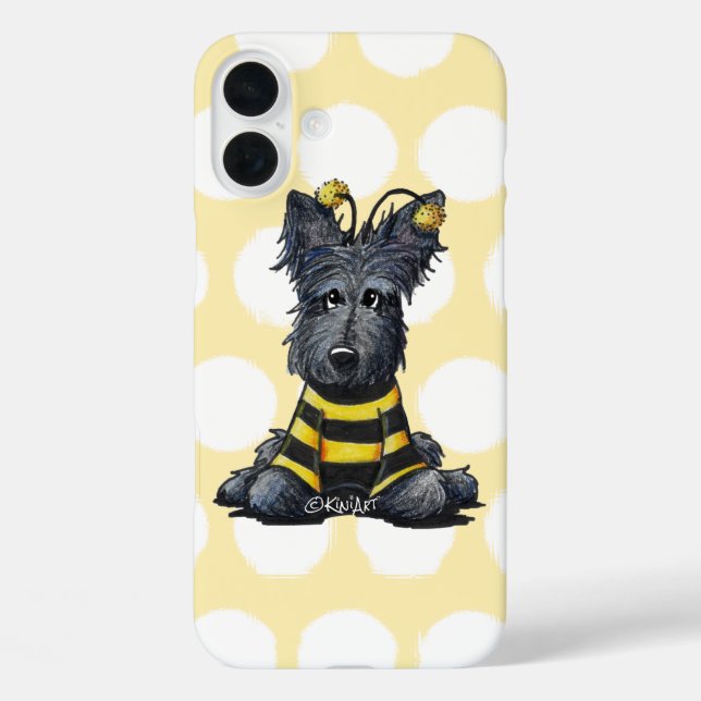 Scottie Dog Bee KiniArt Case-Mate iPhone Hülle (Rückseite)