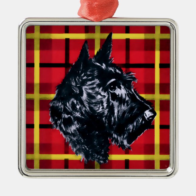 Scottie Dog, Black Scottish Terrier Ornament (Vorne)