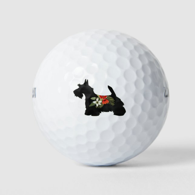 Scottie Dog Breed Boho Silhouette Golfball (Vorderseite)